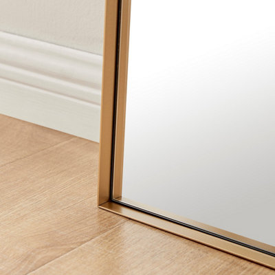 Furniturebox UK Ottilie Large Full Length Gold Arch Wall Mirror