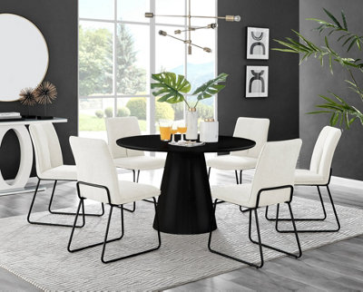 Cream round kitchen table deals and chairs