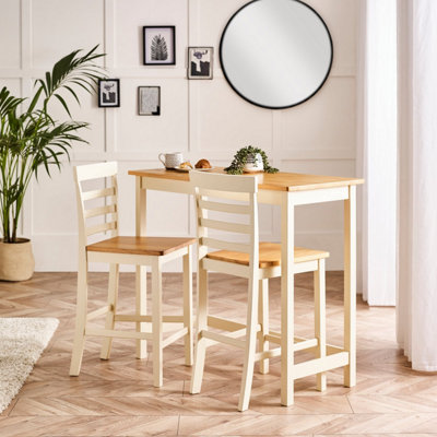 Cream painted deals oak dining chairs