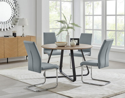 Round dining table online with swivel chairs