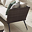 Furniturebox UK Seychelles Grey 9 Seat PE Rattan & Grey Wood Effect Garden Sofa Set, Boho 5 seat corner sofa + 2 benches + Table