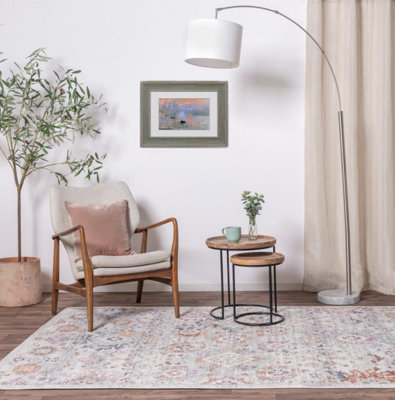 Furniturebox UK Soraya Floral Vintage Persian Inspired Rug 200x300