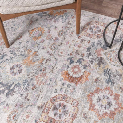 Furniturebox UK Soraya Floral Vintage Persian Inspired Rug 200x300