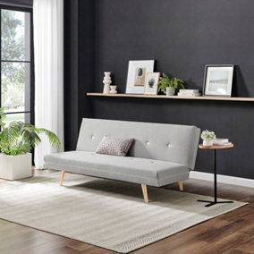 Furniturebox UK Tomson Sofa Bed Double in Fabric Grey