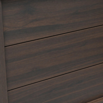 Furniturebox UK Vienne Walnut Wood Effect 1 Door and 3 Drawer Sideboard