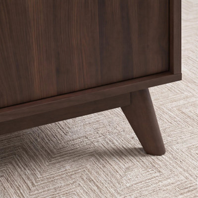 Furniturebox UK Vienne Walnut Wood Effect 2 Door Sideboard