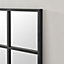 Furniturebox UK Yoko Medium Black Frame Window Wall Mirror