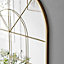 Furniturebox Zeus Large 120cm x 80cm Art Deco Gold Window Floor or Wall Hallway Bedroom Dining And Living Room Mirror