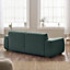FurnitureboxUK Petra 3-Seater Sofa With Meranti Wood Frame Upholstered In Green Eco Recycled Fabric