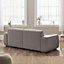 FurnitureboxUK Petra 3-Seater Sofa With Meranti Wood Frame Upholstered In Taupe Beige Eco Recycled Fabric