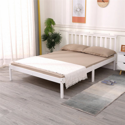 Sturdy white bed deals frame