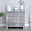 FurnitureHMD Mirrored Glass Chest of Drawers Muti-Storage Cabinet Storage Unit Sideboard Cupboard for Living Room, Bedroom