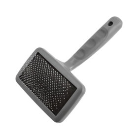 Furrish Ball Pin Dog Slicker Brush Silver/Black (M)