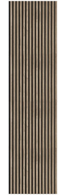 Fuse Acoustic Wooden Reeded Wall Panel in Walnut Effect, 2.4m x 0.6m