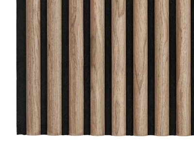 Fuse Acoustic Wooden Reeded Wall Panel in Walnut Effect, 2.4m x 0.6m