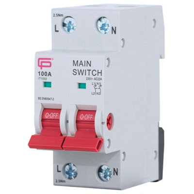 FUSEBOX 100A 2POLE MAIN SWITCH IT1002