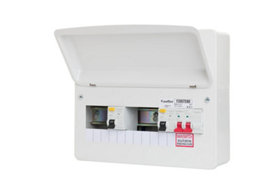 FUSEBOX DUAL RCD 17 WAY CONSUMER UNIT(2 x 80A 30mA RCD), F2017D80