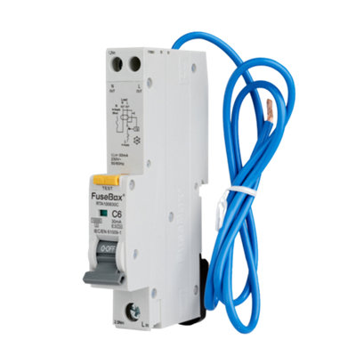 FUSEBOX TPN 6A C CURVE TYPE A RCBO, 30MA - RTA100630C