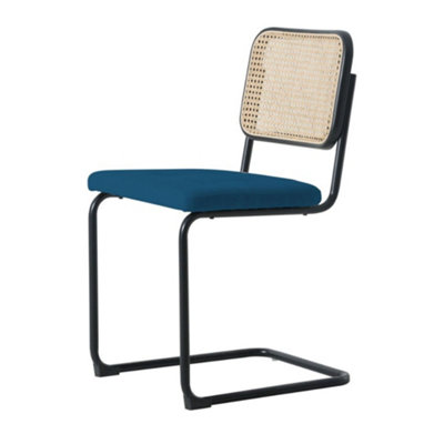Fusion Living Navy Camden Cantilever Dining Chair