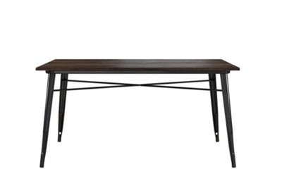 Fusion rectangular dining table in black | DIY at B&Q