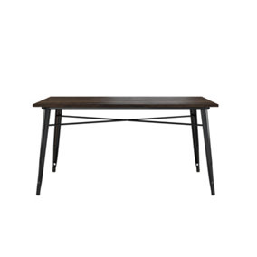Fusion rectangular dining table in black