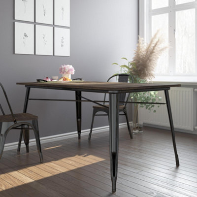 Fusion Rectangular Dining Table in Black