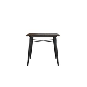 Fusion square dining table in black