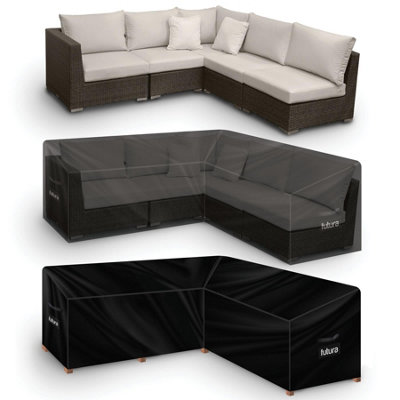 Futura 420D Patio Cover V Shape 215x215x80cm Weatherproof Outdoor Garden Furniture Cover