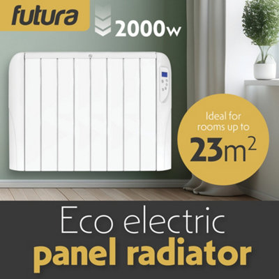 Futura Electric 2000W Radiator Panel Heater Wall Mounted Advanced Timer ...
