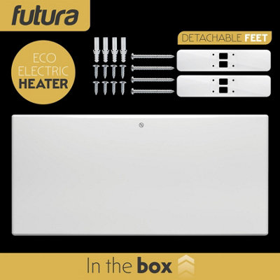 Futura Electric 2000W Radiator Panel Heater Wall Mounted or Floor Standing Bathroom Safe Timer and Thermostat Control
