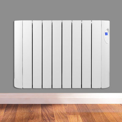 Futura Electric Panel Heater 1500W Oil Filled Radiator Day Timer Wall Mounted Low Energy Retention Digital Thermostat Convector