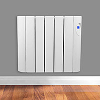 Futura Electric Panel Heater 900W Oil Filled Radiator Day Timer Wall Mounted Low Energy Retention Digital Thermostat Convector