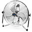 Futura Floor Fan 20 Inch Portable 110W Chrome Fan Adjustable 3 Speed Floor Standing Cooling Fan