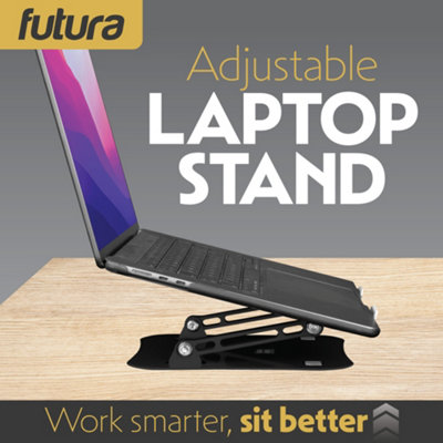Support Ordinateur Portable Aluminium Laspi - Ergonomique Réglable Pour MacBook 10-17 Pouces