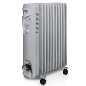 Futura Oil Filled Portable Radiator Heater 2500W 3 Heat Settings 11 Fin