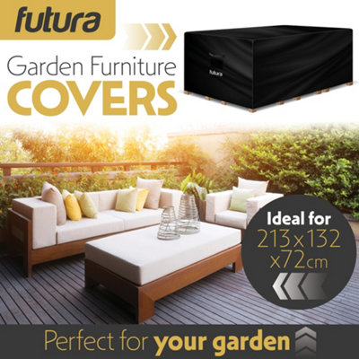 Futura Weatherproof Outdoor Covers Garden Furniture Cover Rip Resistant Fabric - Rectangular 213x132x72cm