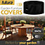 Futura Weatherproof Outdoor Covers Garden Furniture Cover Rip Resistant Fabric - Round 190x80cm