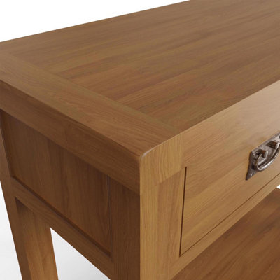 FWStyle 2 Drawer Large Console Table Solid Oak