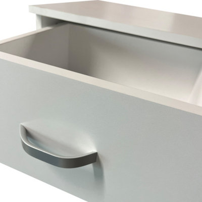 FWStyle 2 Drawer White Bedside Chest Table Nightstand