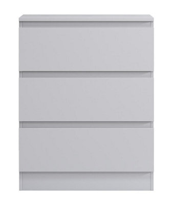 FWStyle 3 Drawer Chest Of Drawers Bedside Table White Bedroom Furniture