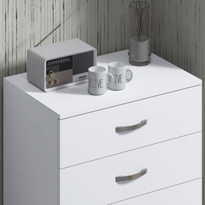 ദ്ദി^._.^)　ロマプリ　チェスト小/Blanc FWStyle 4 Drawer Chest Of Drawers White Bedroom Furniture