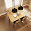 FWStyle 4 Seater Extending Natural Oak Dining Table Set