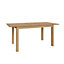 FWStyle 4 Seater Extending Natural Oak Dining Table Set
