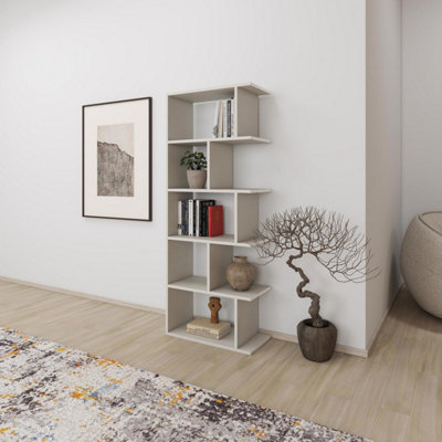 FWStyle 5 Tier Modern Open Plan Bookcase Shelving Unit