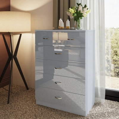 Grey gloss dresser discount