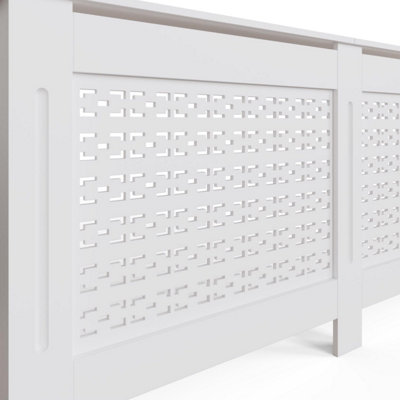FWStyle Geometric Pattern X-Large Grey Radiator Cover (H) 82.3 (W ...