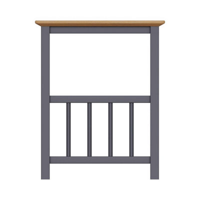 FWStyle Oak Graphite Blue Magazine Rack Ready Assembled