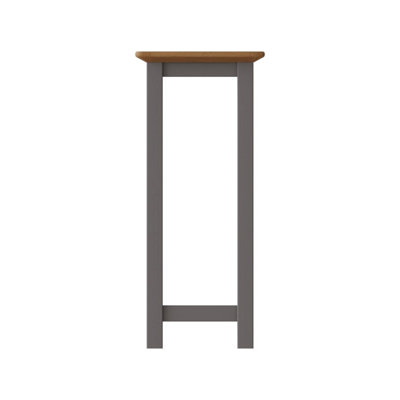 FWStyle Oak Tall Side Table Grey Ready Assembled