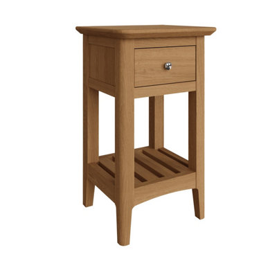 FWStyle Ready Assembled 1 Drawer Bedside Table Chest Ash