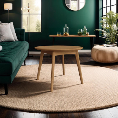 FWStyle Solid Natural Ash Round Coffee Table